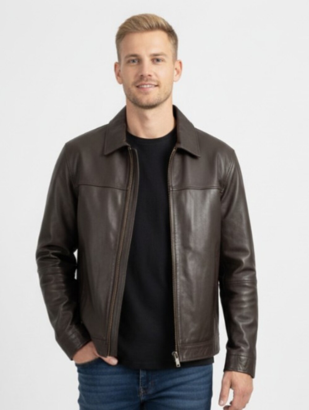 SADDLEBRED! ESPRESSO BROWN GENUINE LEATHER SOFT, SUPPLE JACKET, COAT! SZ XL